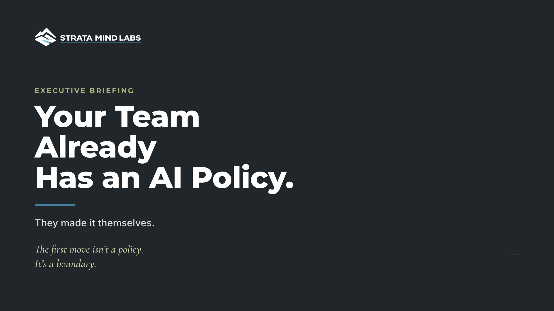 Your Team Already Has an AI Policy cover